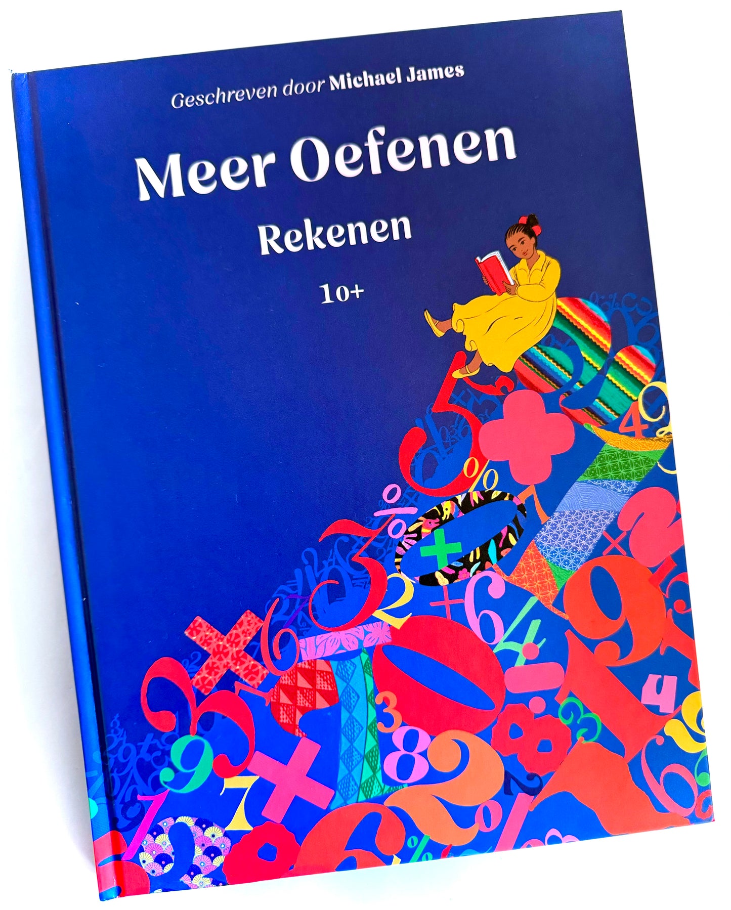 Rekenboek Meer Oefenen Rekenen, front cover. More Practice Math. Leer beter en sneller te rekenen door veel te oefenen.